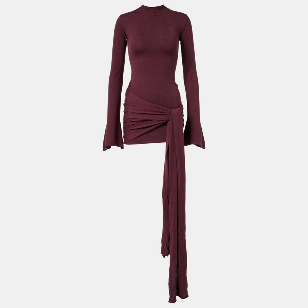 Aya Muse Draped silk-blend jersey minidress